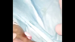 Chinese girl masturbates and squirts close by holes filled